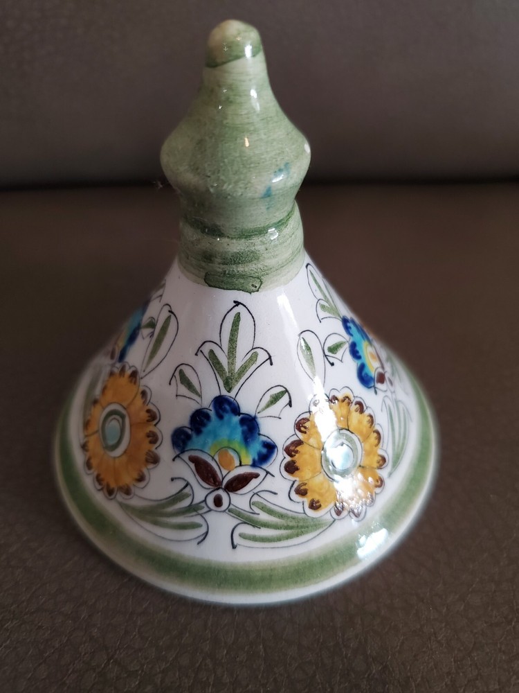 Miniature Moroccan Tagine Hand Painted Decorative Ceramic 4" Tall