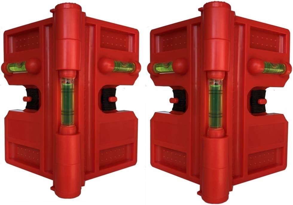 2 Pack Folding Magnetic Post Level Tool for Pipe Beam Fence Alignment