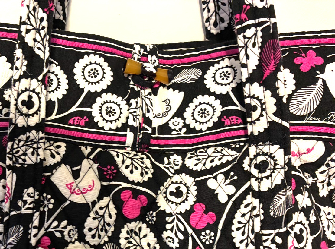 Vera Bradley Disney Parks World Land Mickey Mouse Meets Birdie Toggle Tote Bag
