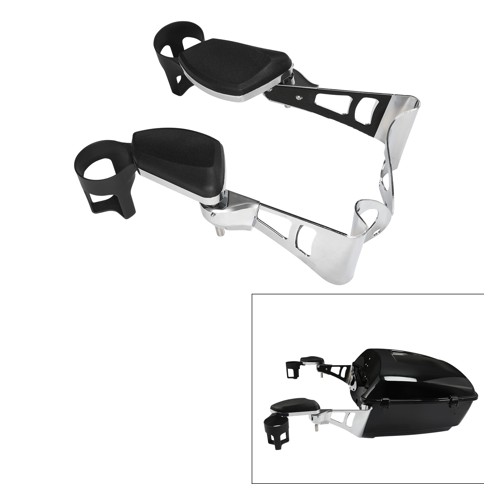 Passenger Armrests Fit For Harley Touring Electra Street Glide Road King 14-25