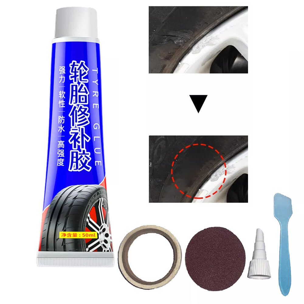 50ml Tire Patch Plug Sidewall Repair Glue For Side Bonding Or Tire Leakage