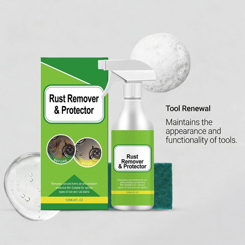 Rust Remover Spray Instant Metal Derusting Agent & Protector 120ml