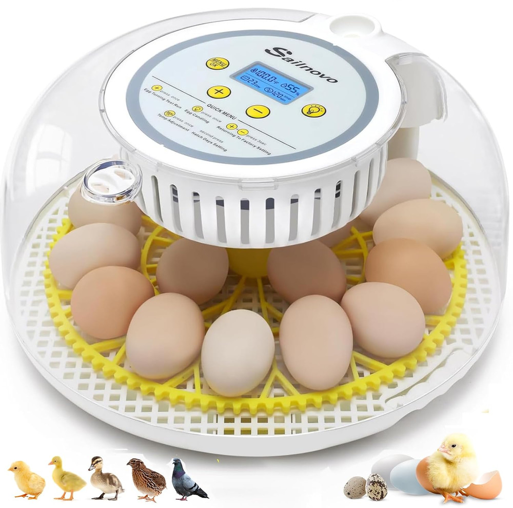 18 Egg Incubator for Hatching Eggs with Automatic Egg Turning and Humidty Displa