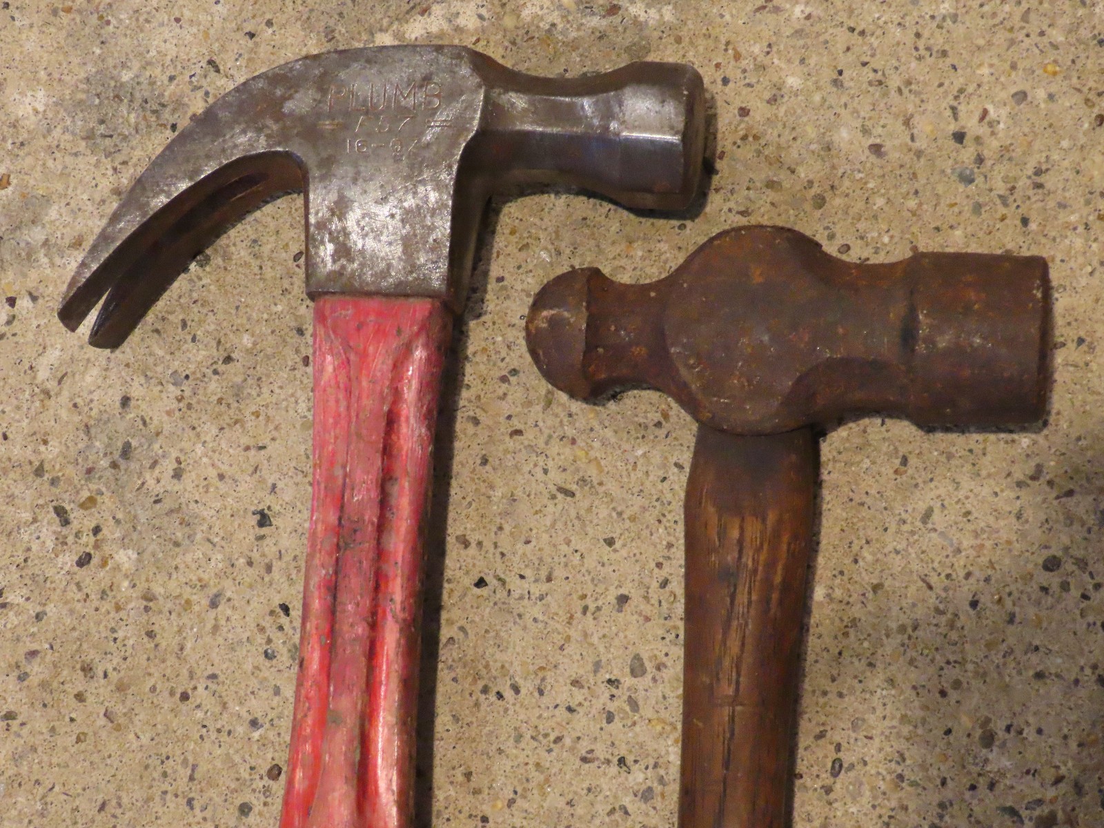 Lot of 4 Hammers Claw Rip Ball Peen Hatchet. 1 Plumb