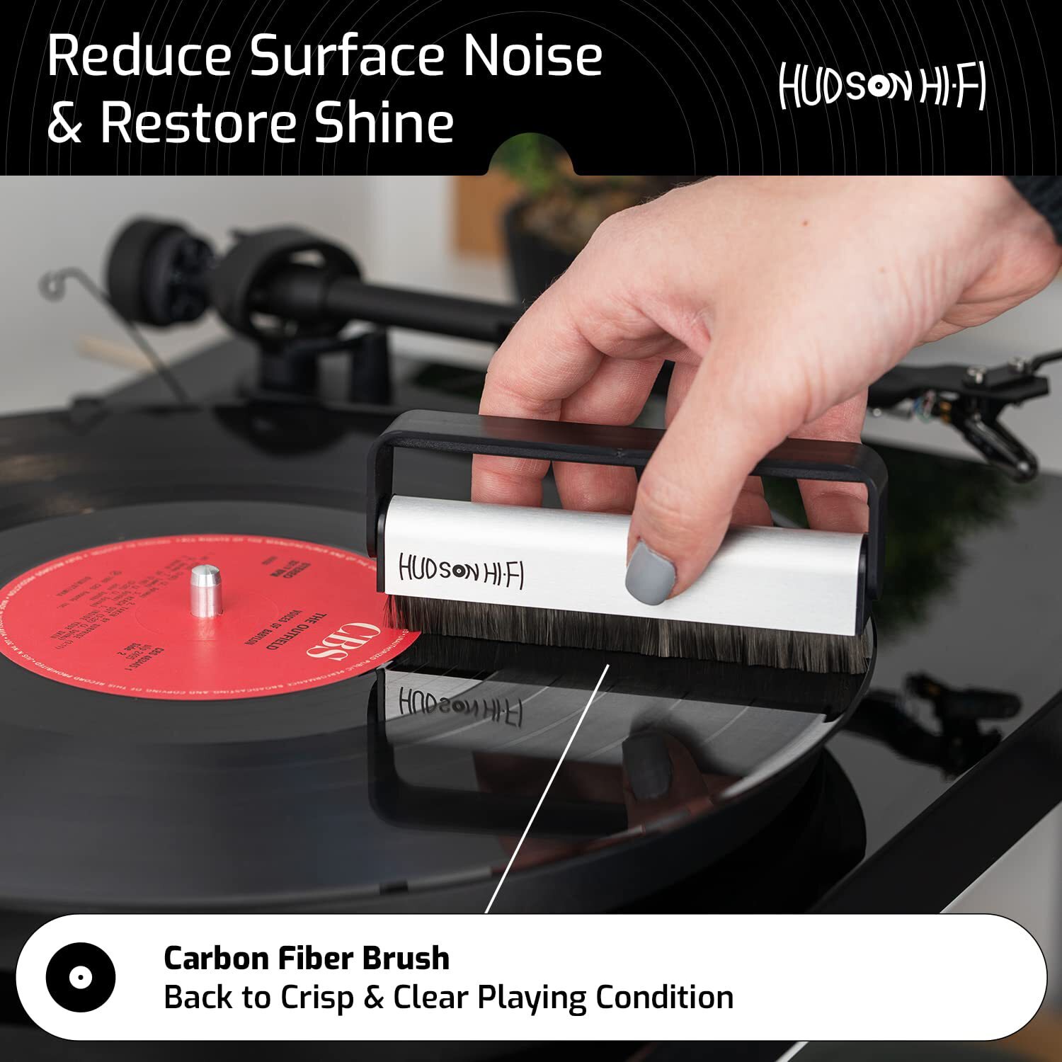 Hudson Hi-Fi Vinyl Record Cleaning Kit - All Essential Vinyl Record Player Acces