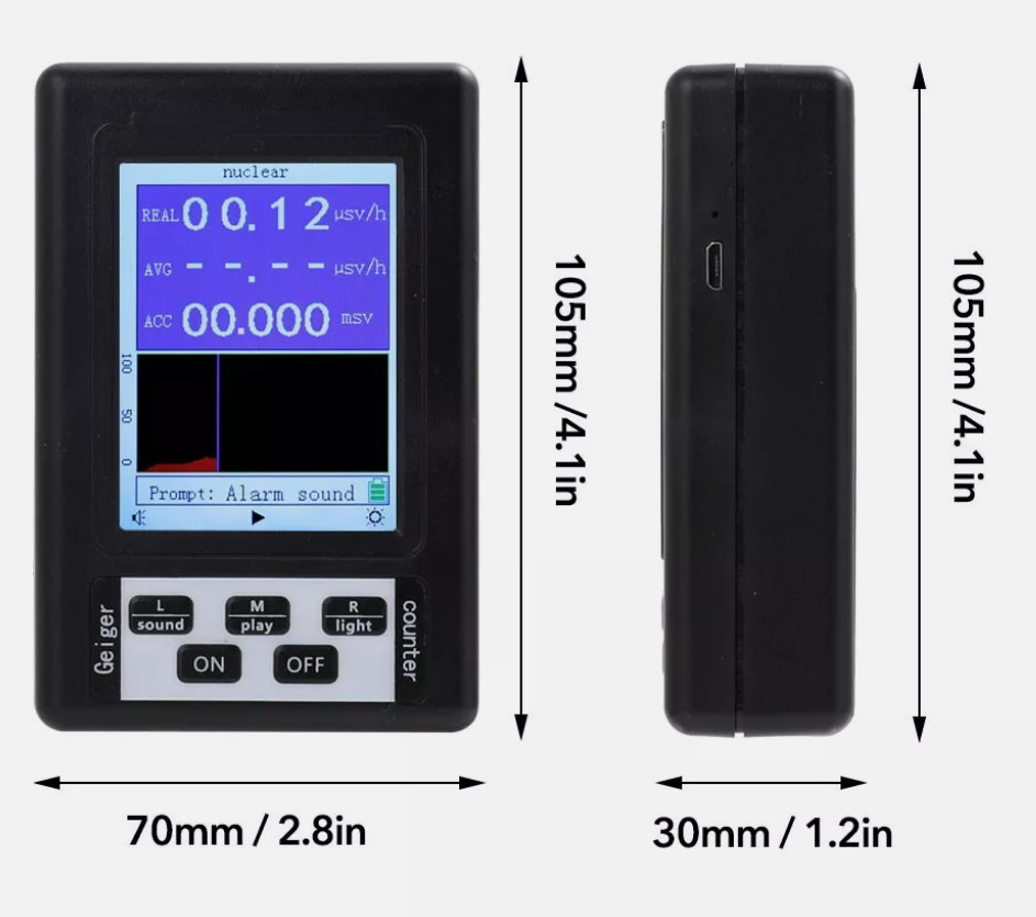 BR-9B Digital Display Nuclear Radiation Detector Geiger Counter Semi-functional