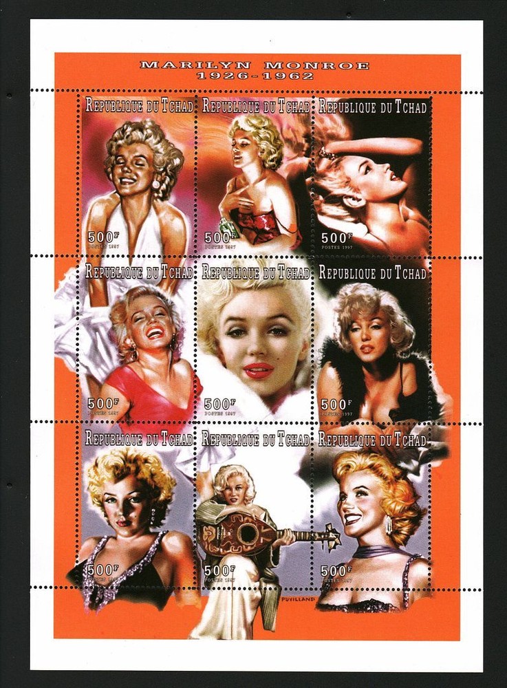 Chad 1997 Stamps Sheet Marilyn Monroe MNH #16808