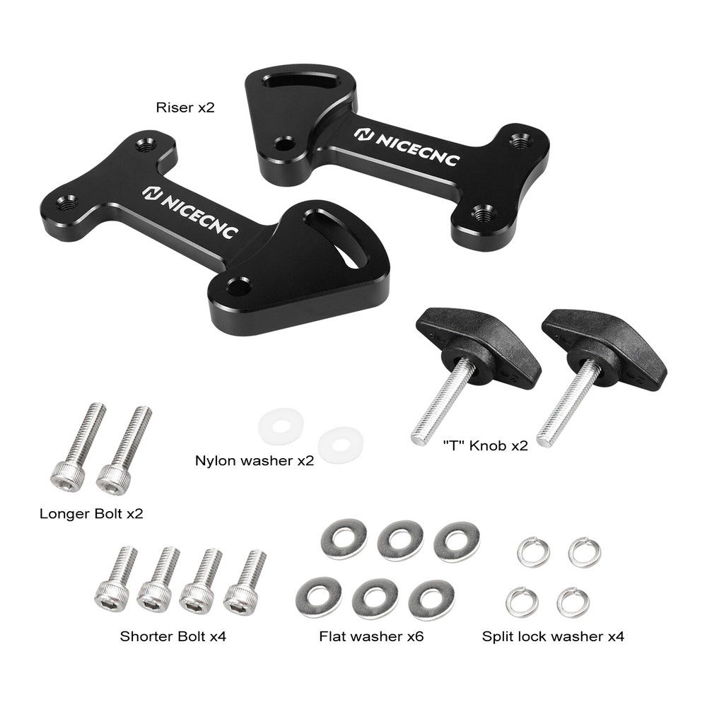 3.25" Windshield Windscreen Bracket Risers Adjustable for Kawasaki KLR650 22-25