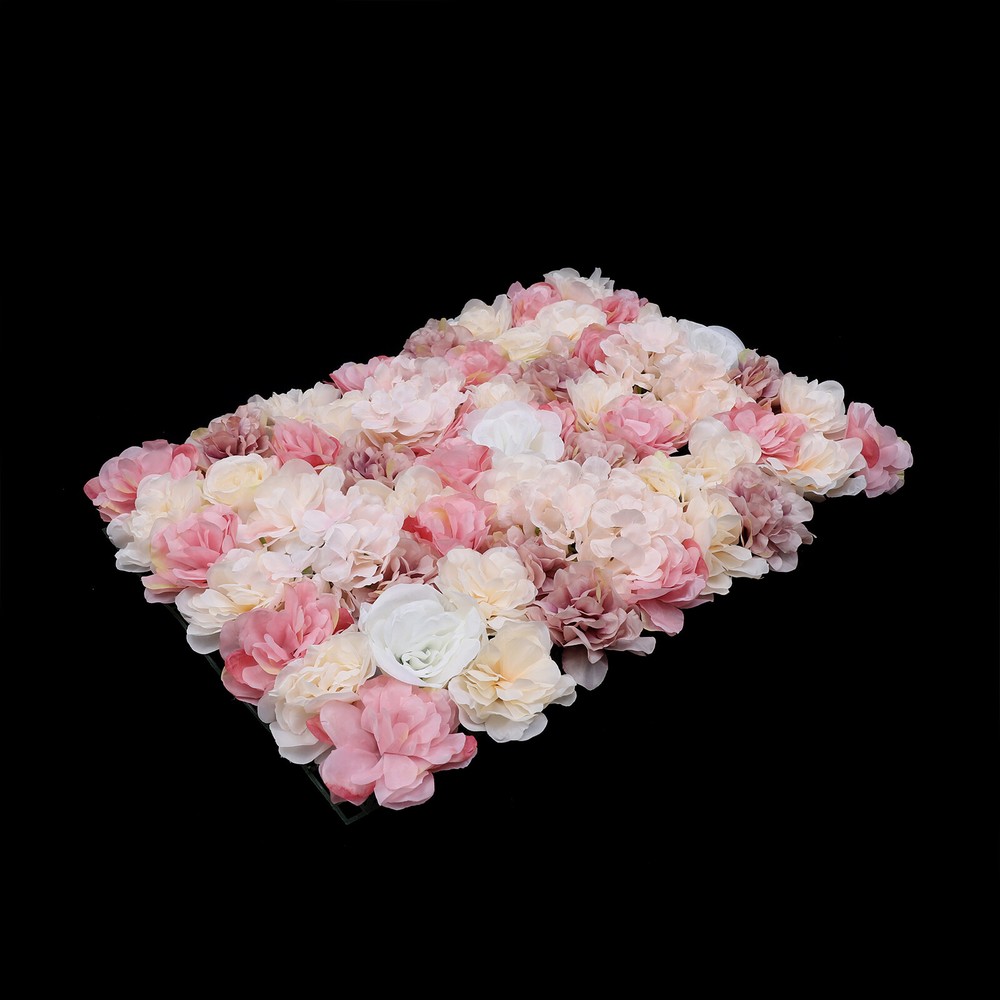 12pcs Artificial Flower Wall Panel SPlastic Wedding Backdrop Decor 16''x24''