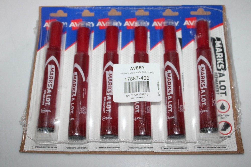 Avery Marks-A-Lot Red Marker 6pk