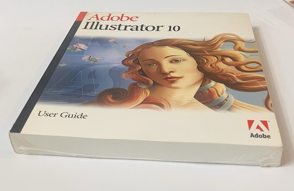 Adobe Illustrator 10 Mac Upgrade CD Set w/ Sealed User Guide & Extras, Vintage