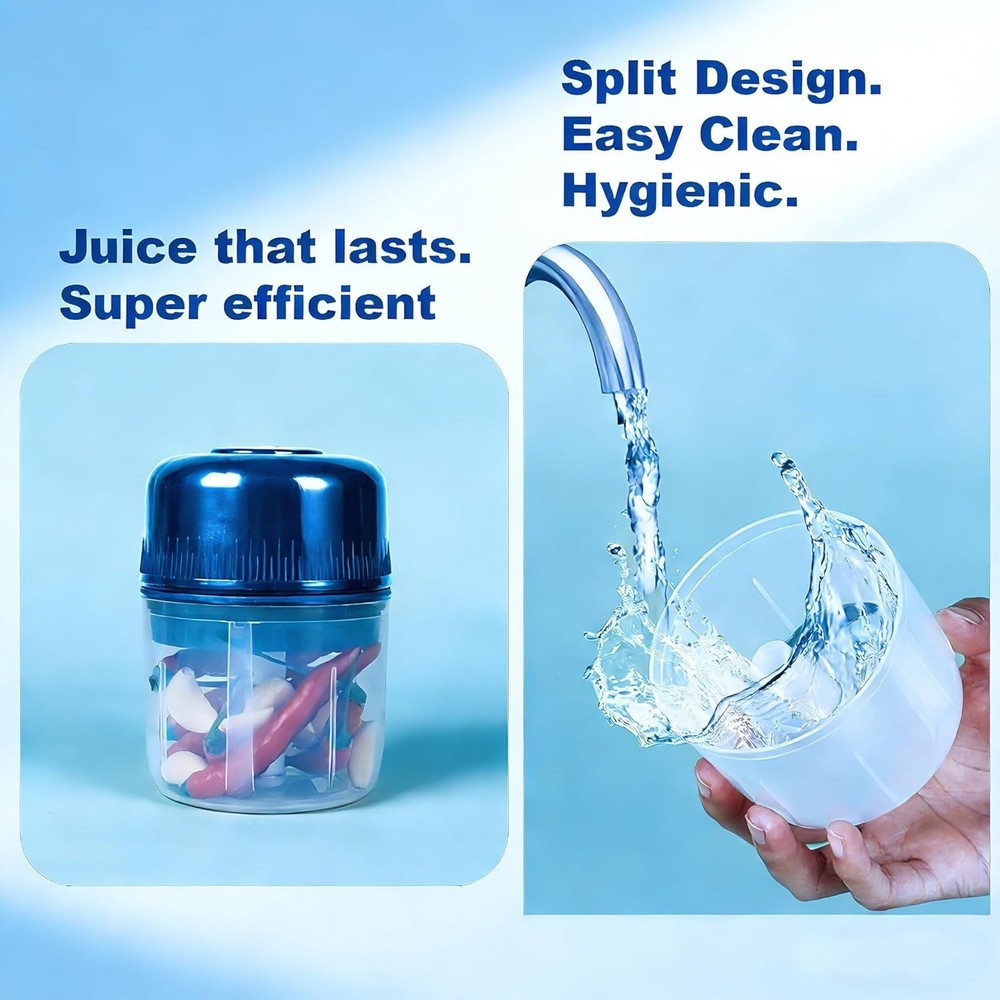 Compact 350ML Electric Vegetable Chopper with One-Touch Operation & Safety Lock