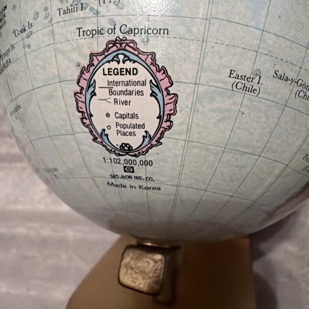 Legend Globe World Map Raised Made in Korea