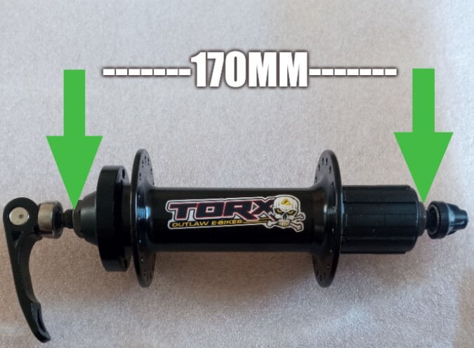 Fat bike rear hub 170mm QR 8/9/10 speed 36h aluminum Cassette disc type.