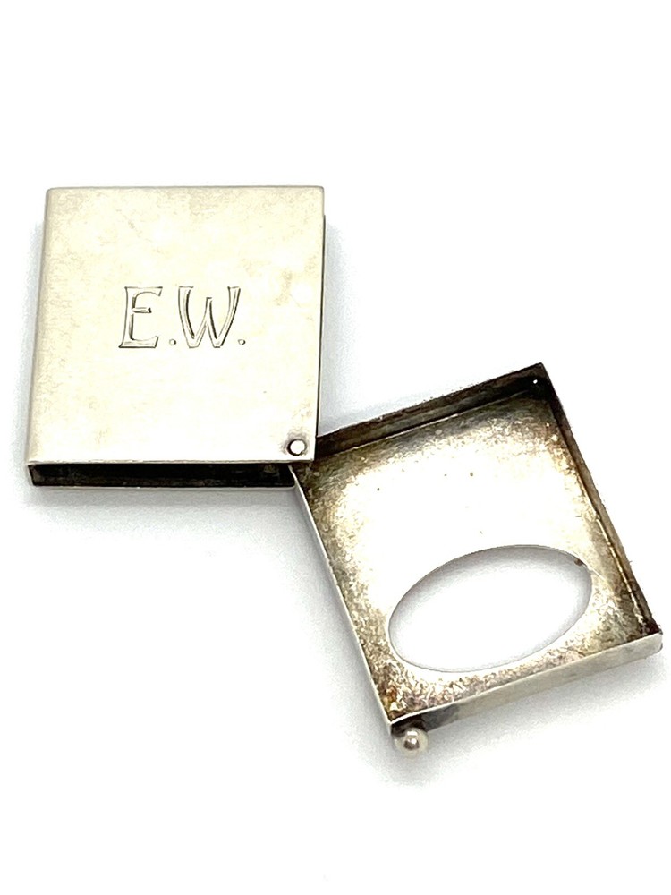 Antique 800 Silver Postmark Holder