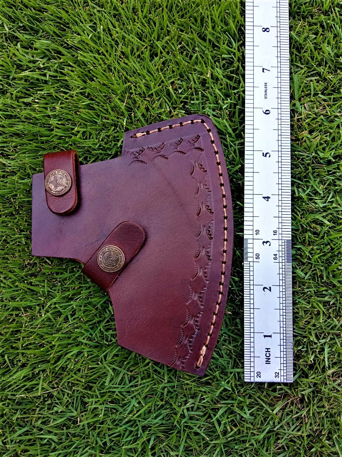 Hunting Holster Leather Axe Hatchet Blade Cover Axe Head Sheath Case Belt
