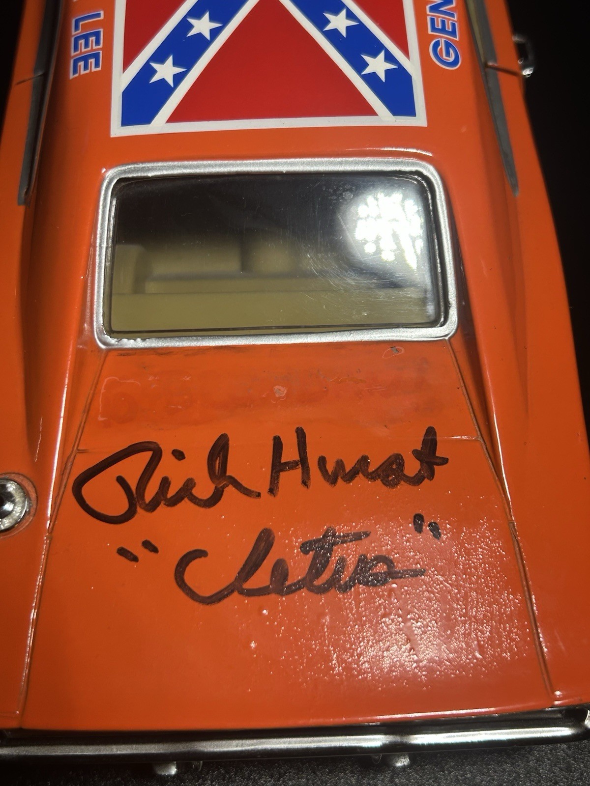 The Dukes Of Hazzard 1:18 General Lee Signed Autographed By Rick Hurst Cletus