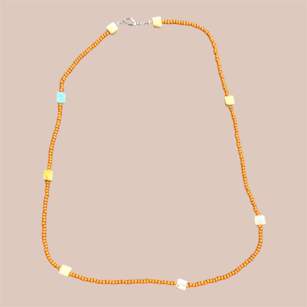 40" Dalmatian Gemstone Necklace