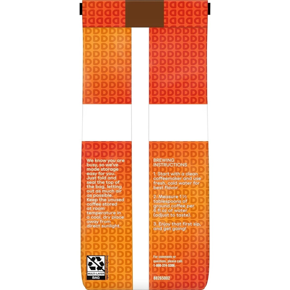 Classic Dunkin' Blend Ground Coffee, 12 Oz Bag - Caffeinated Delight