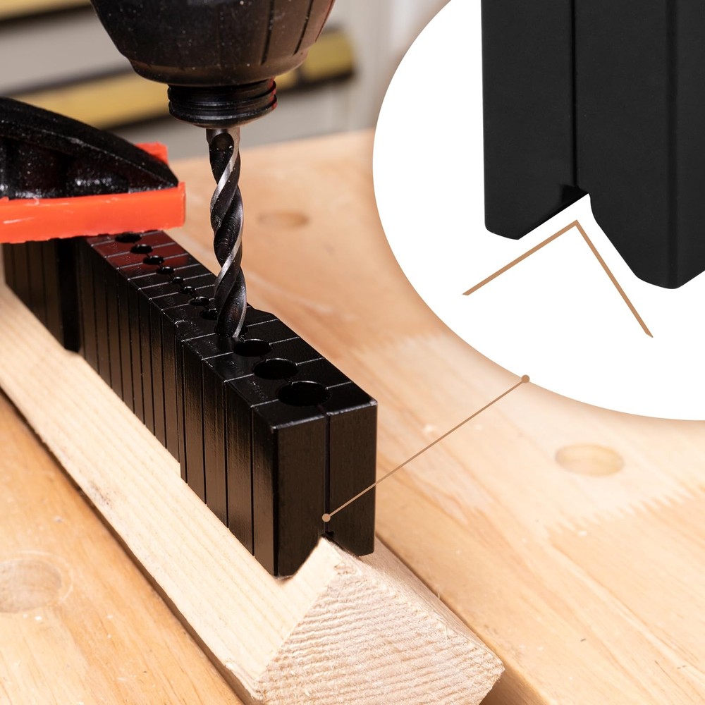UNIPEC Precision Drill Guide – Compact Portable Drilling Block for Straight H...