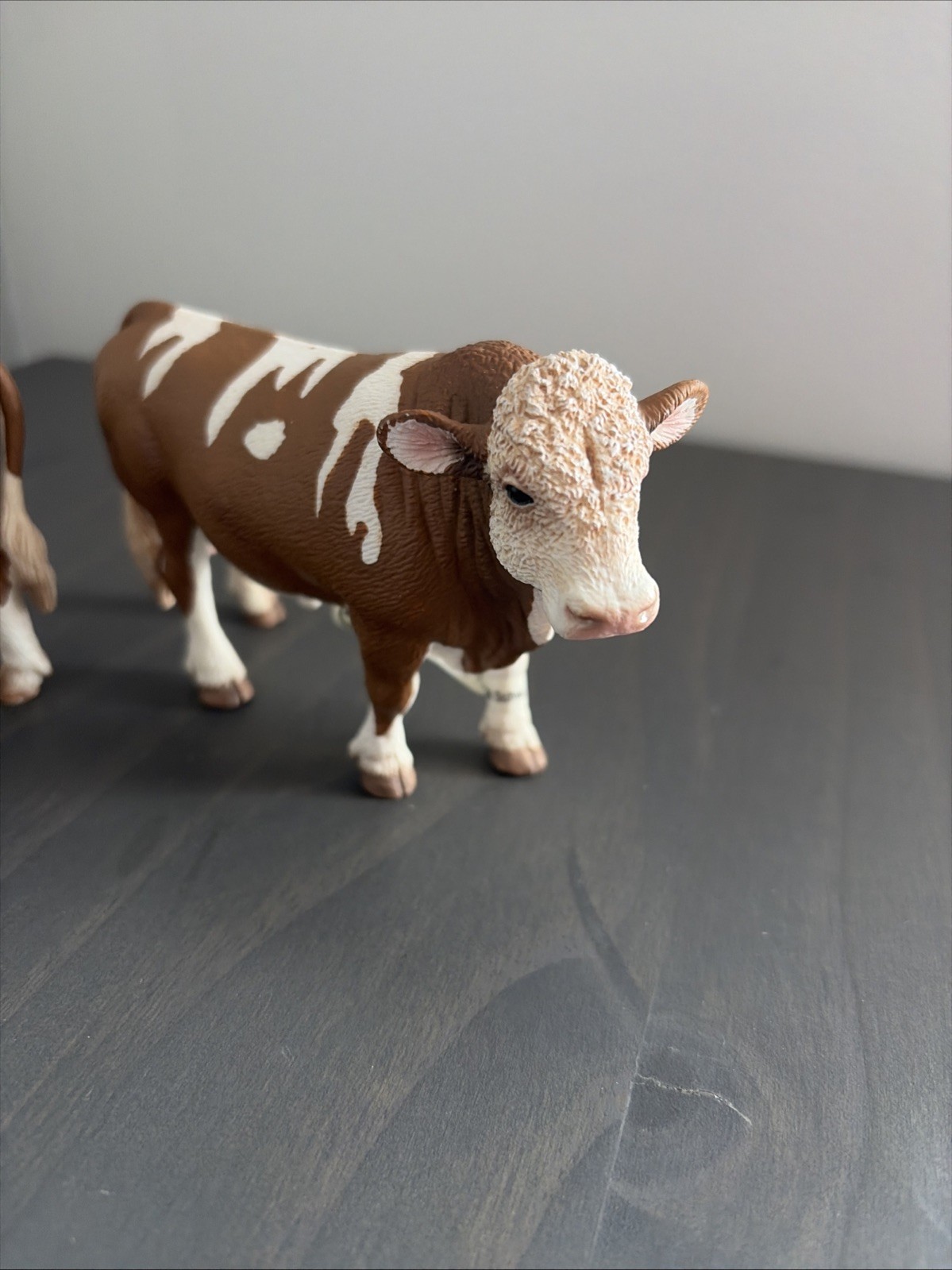 Schleich 2008 Simmental Bull Simmental Cow Steer Farm Animal Figure 5" Long New