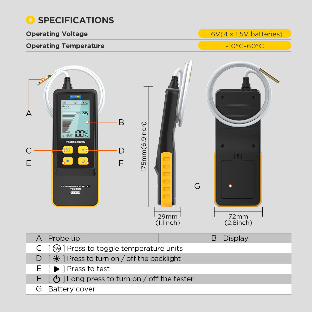 Car Transmission Oil Quality Tester For Gearbox Check Oil Quality Detector Tool
