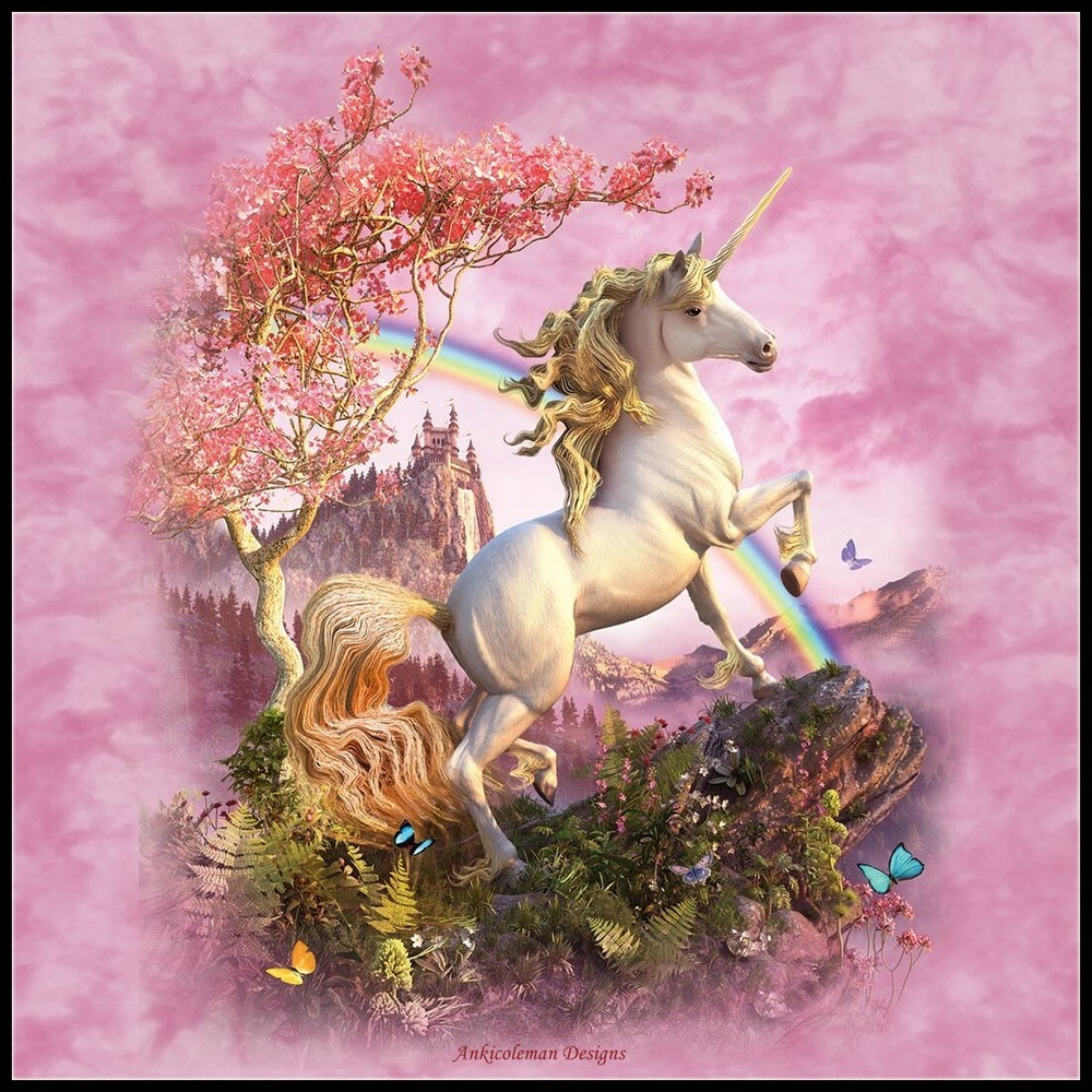 Awesome Unicorn - DIY Chart Counted Cross Stitch Patterns Needlework DMC Color