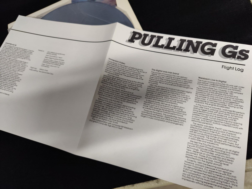 Laserdisc PULLING G's An Immersion Video Experience (1987) Optical Data / MINT !