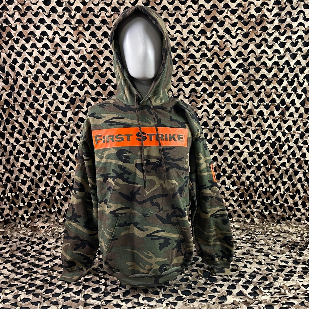 New First Strike Pull Over Hooded Sweatshirt - Camo - Medium