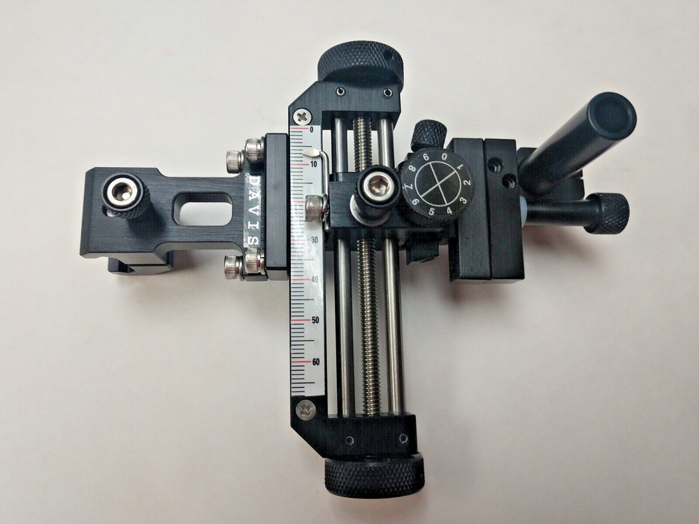 4" DAVIS SIGHT with Picatinny mount-Black/Black knobs-1/2" Axcel scope barrel