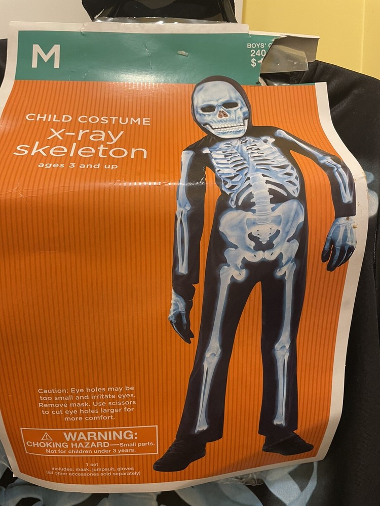 X Ray Skeleton Costume M 6-8