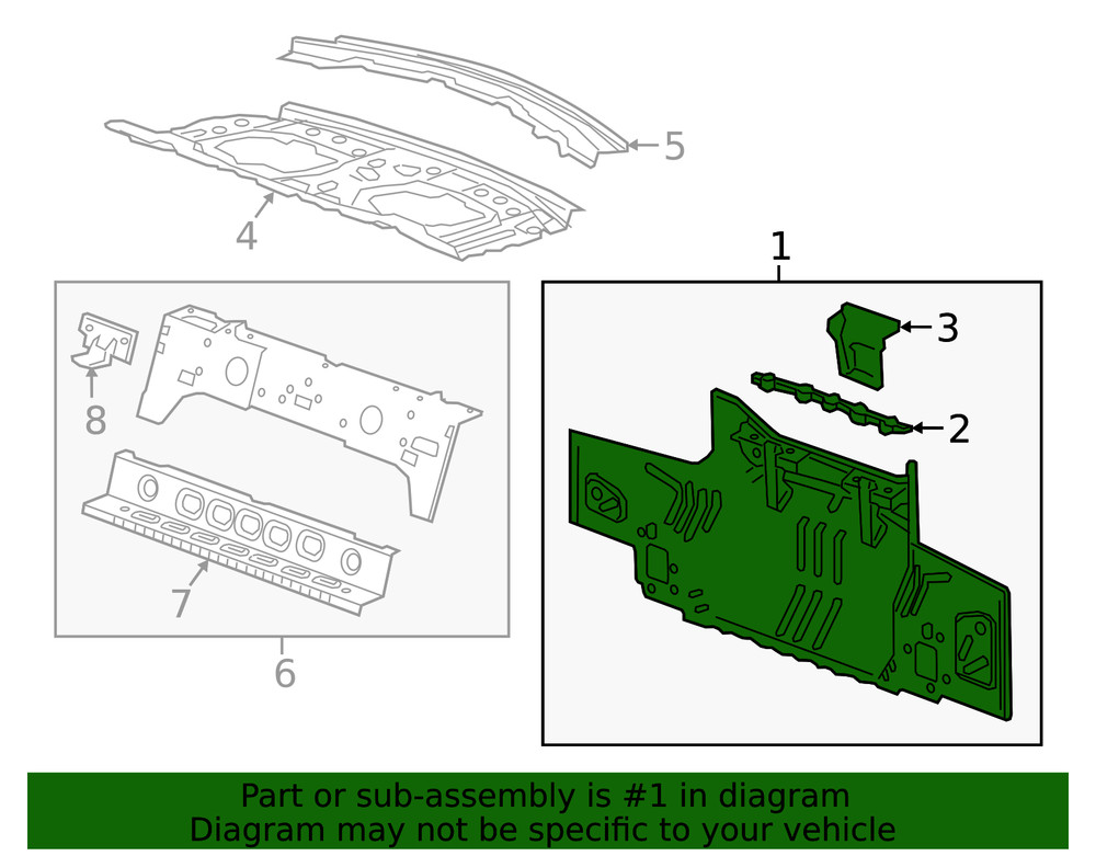 Genuine GM Rear End Panel 84154027