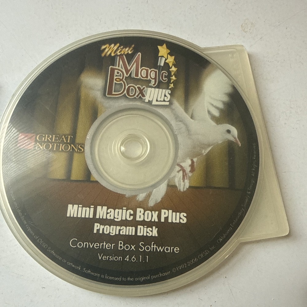 Mini Magic Box Plus Program Disc CD Rom Driver Only Version 4.6.1.1