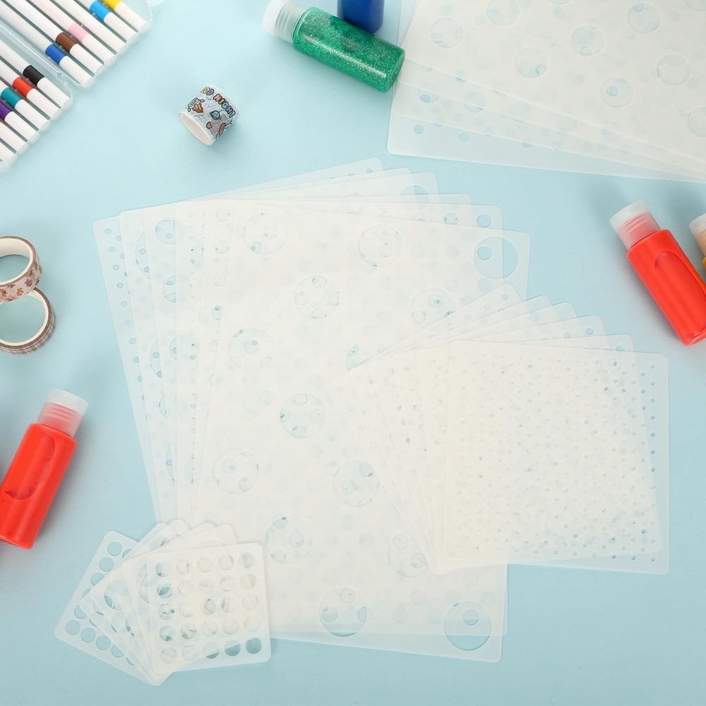 22 Pcs Dot Stencils Set Reusable Polka Dot Templates Mixed Size Round Circle ...