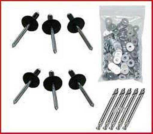 Rivet Combo 250ct rivets Back-up Washers Drill Bit Pop