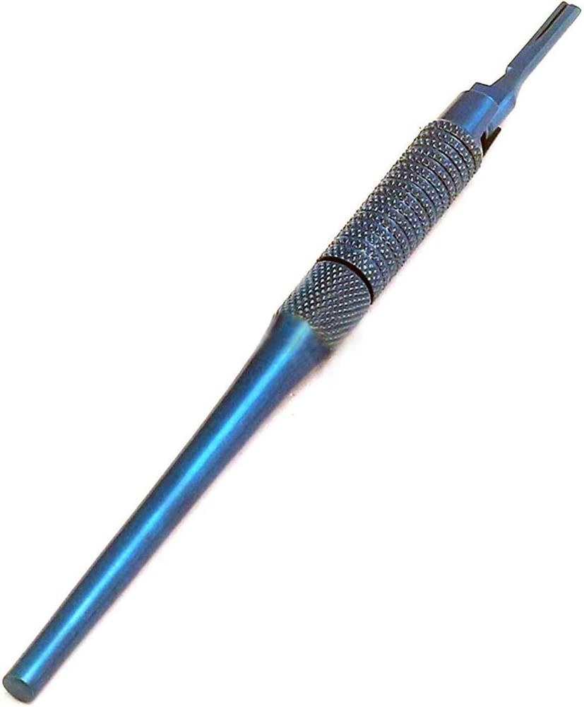 AAProTools Round Pattern Adjustable 7 Ways Scalpel Handle #3 Blue Coated