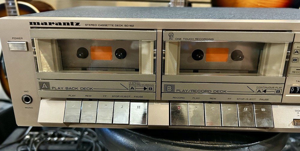 MARANTZ DUAL STEREO CASSETTE DECK MODEL SD 162 g Vtg Solid State with box