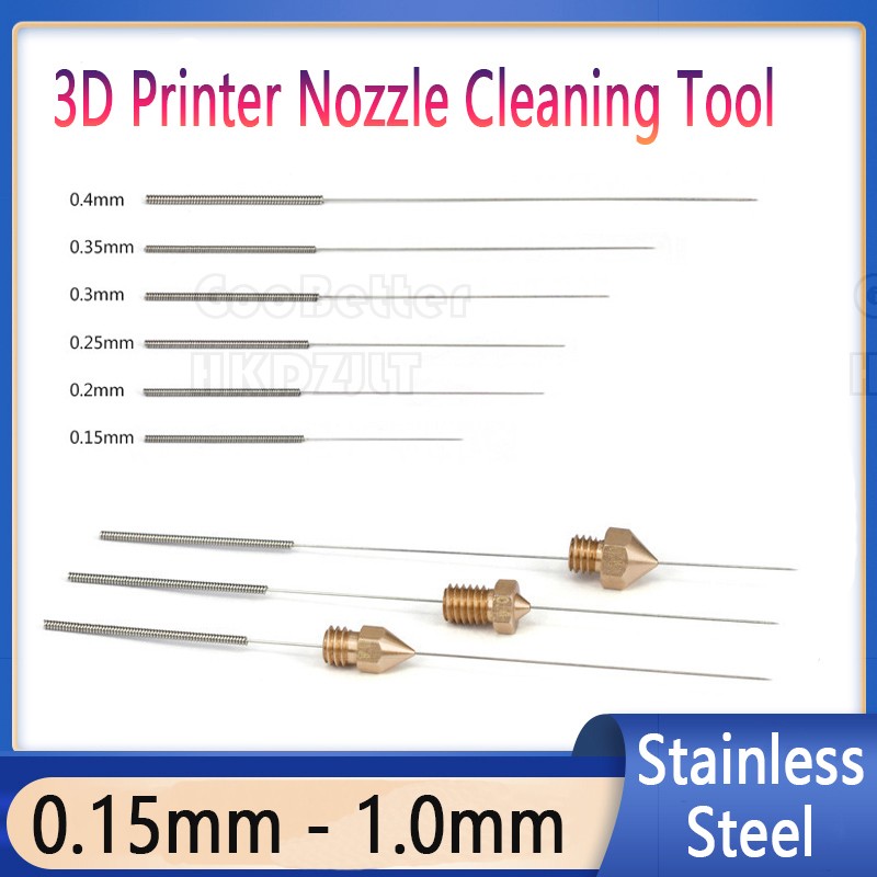 5pcs / Set 3D Printer Nozzle Cleaning Tool Kit 3D Nozzle Cleaners for 3D Printer