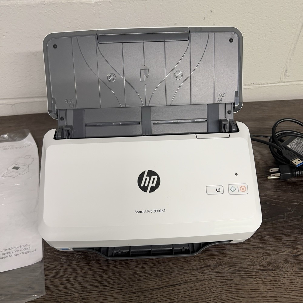 HP Scanjet Pro 2000 s2 Sheet-Feed Scanner Auto Document Feeder With Power Supply