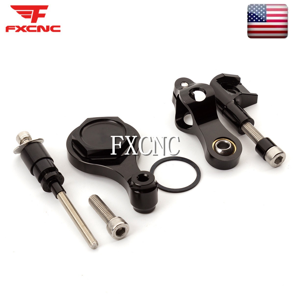 Steering Damper & Mount Bracket Kit Set For Yamaha YZF R6 2006-2020 R1 2006-2018