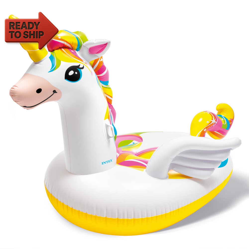 : Mega Unicorn Inflatable Pool Island Float - (57291EP) Inflated 99In L X