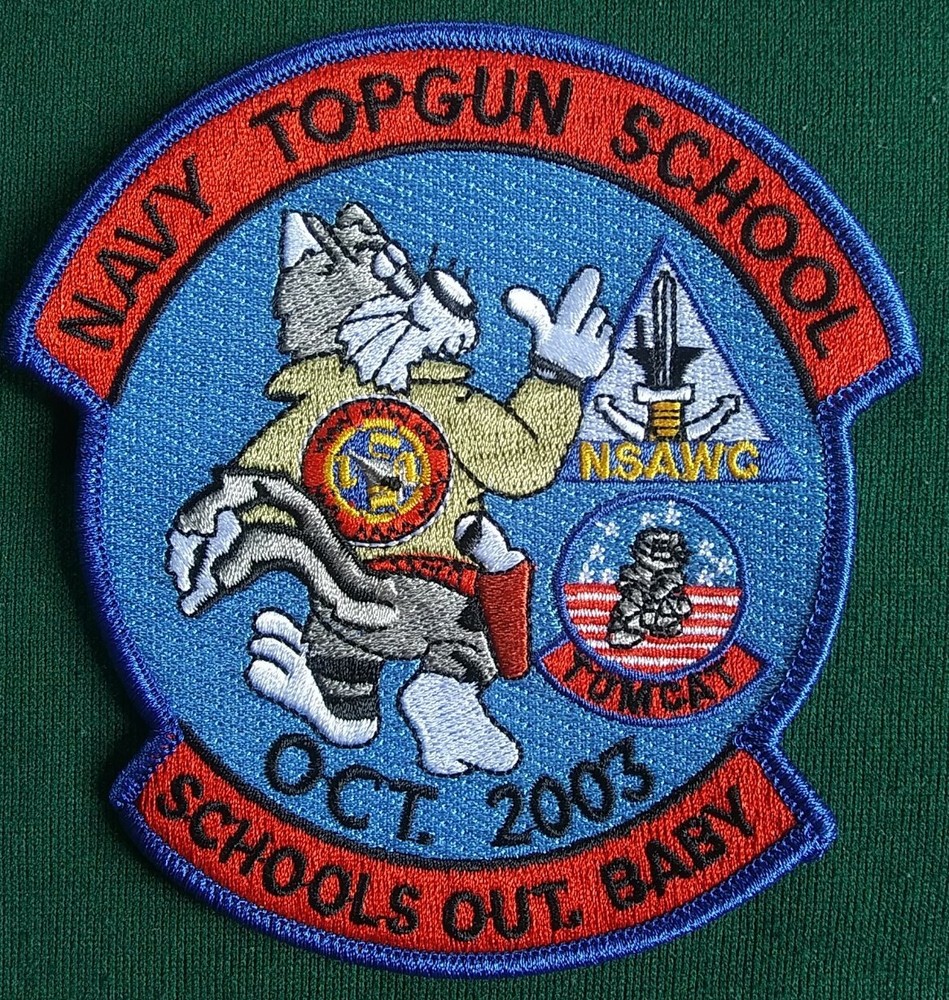 NAVY Patch TOPGUN School FIGHTER PILOT TomCat "Highway to the danger ZONE" PATCH