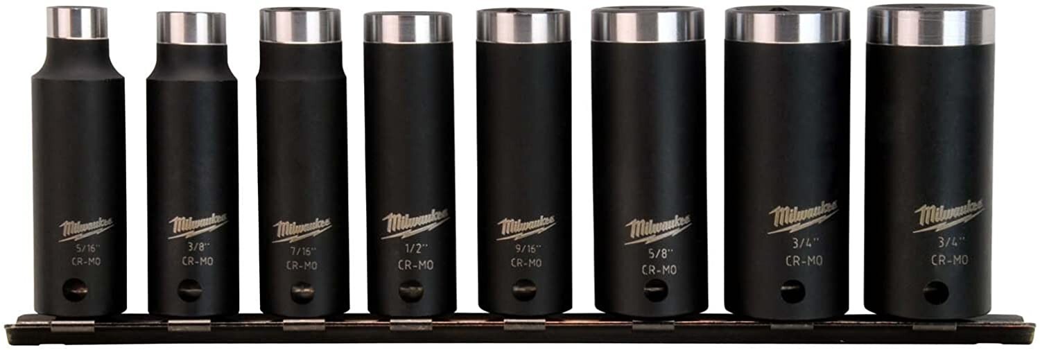 Milwaukee 49-66-4419 8 Piece 3/8" Shockwave Impact Deep Well Socket Set