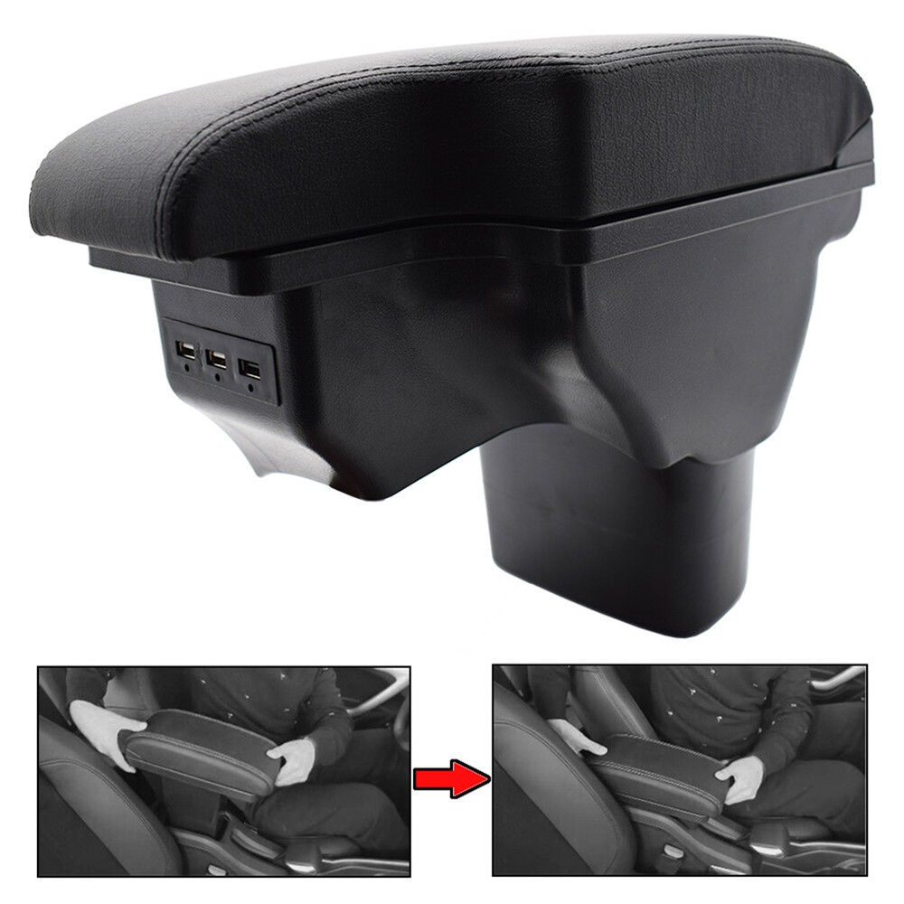 For 2011- 2019 Nissan Juke Center Console USB Armrest Storage Compartment Box