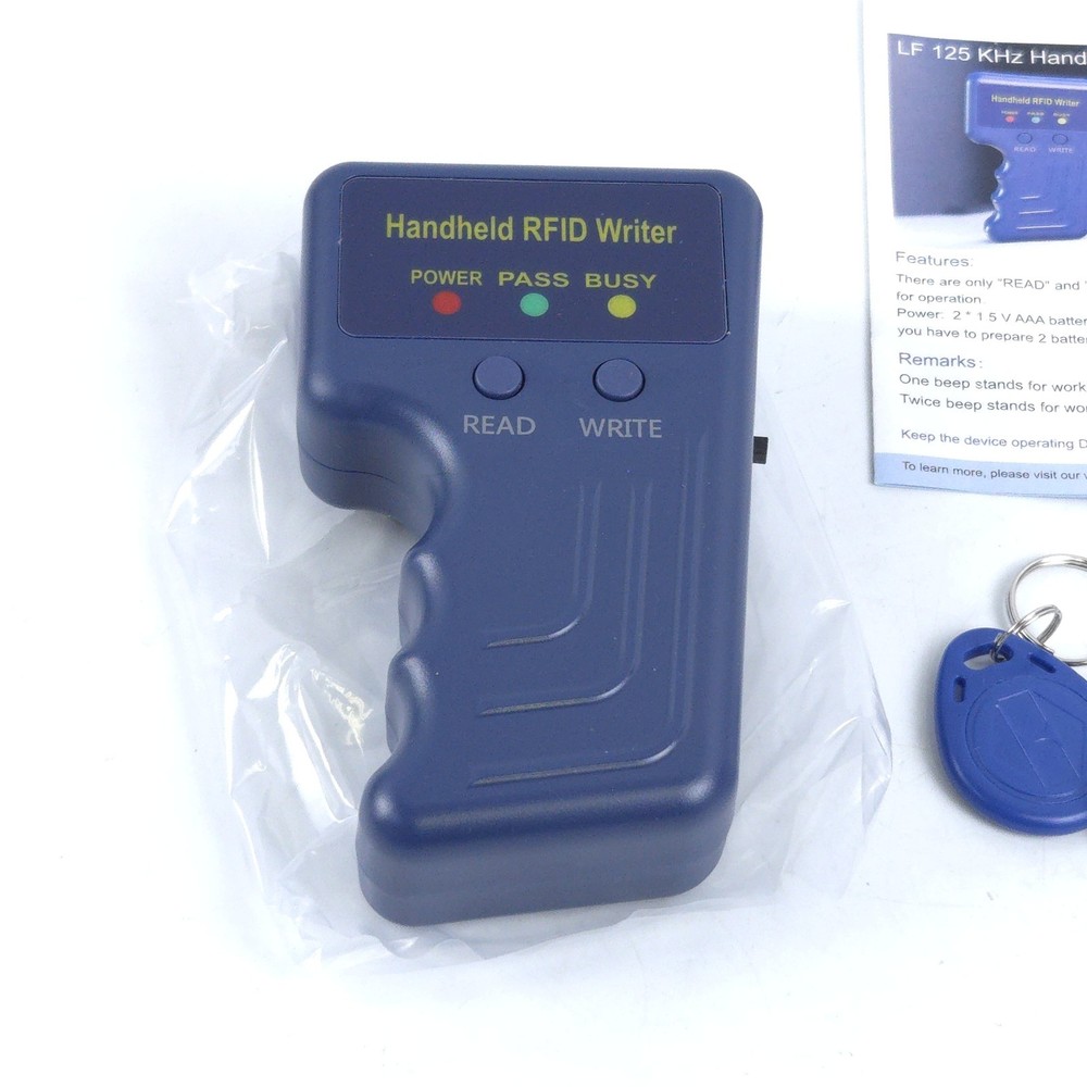 Handheld RFID Card Copier ID Key Reader Writer 125KHZ Duplicator Cloner 5 Tags
