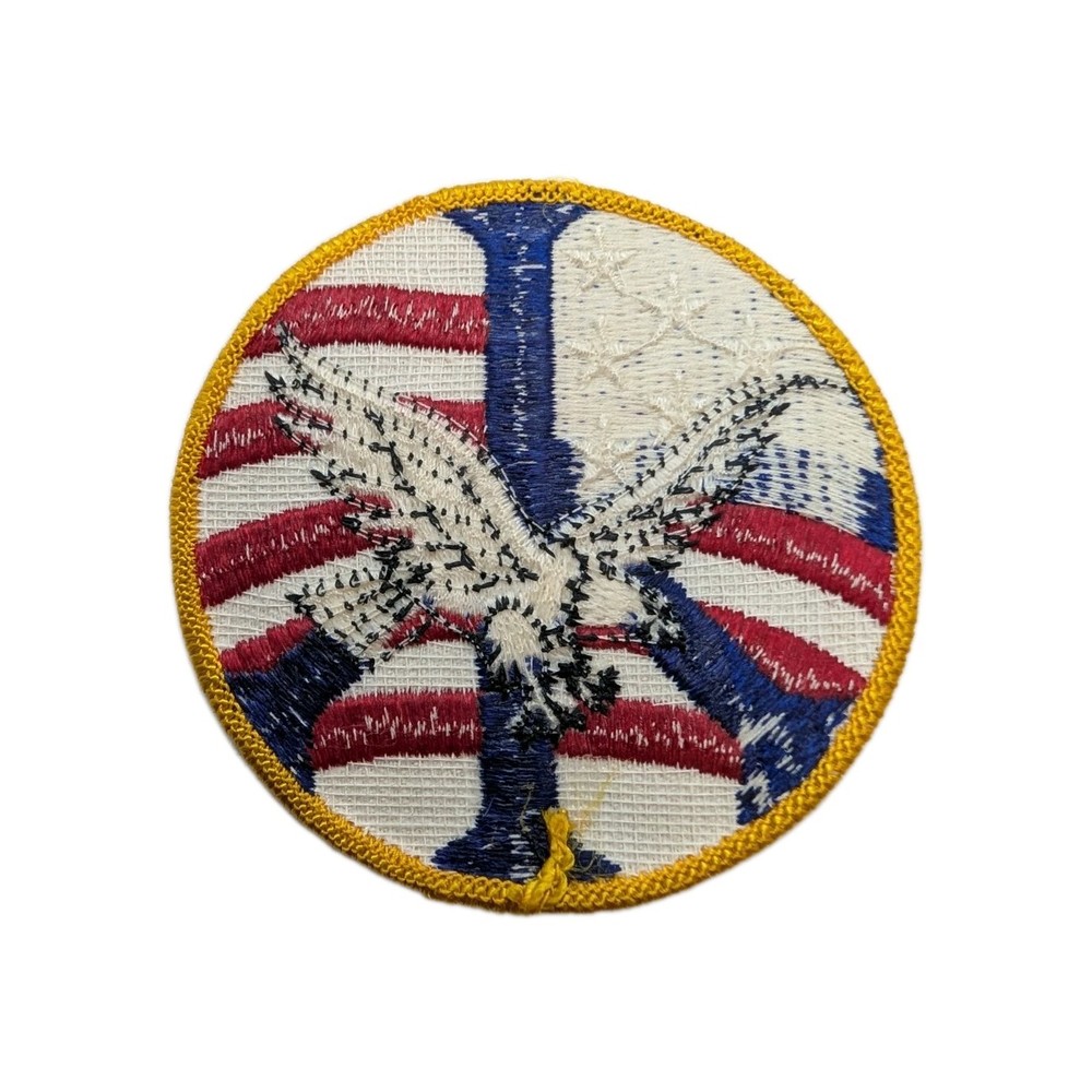 US Flag Eagle Peace Sign Patch