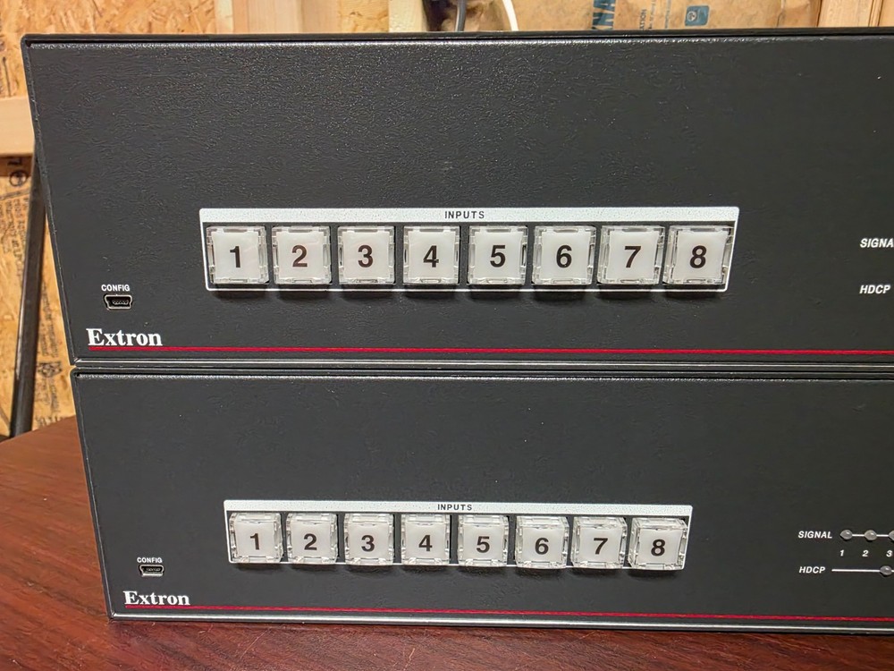 2 Extron IN1608 xi SA Scaling Presentation Switcher Power Tested