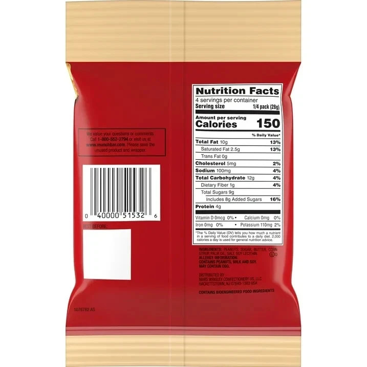Munch Peanut Brittle Bites - 4.0 Oz Bag (2 pack) FRESH