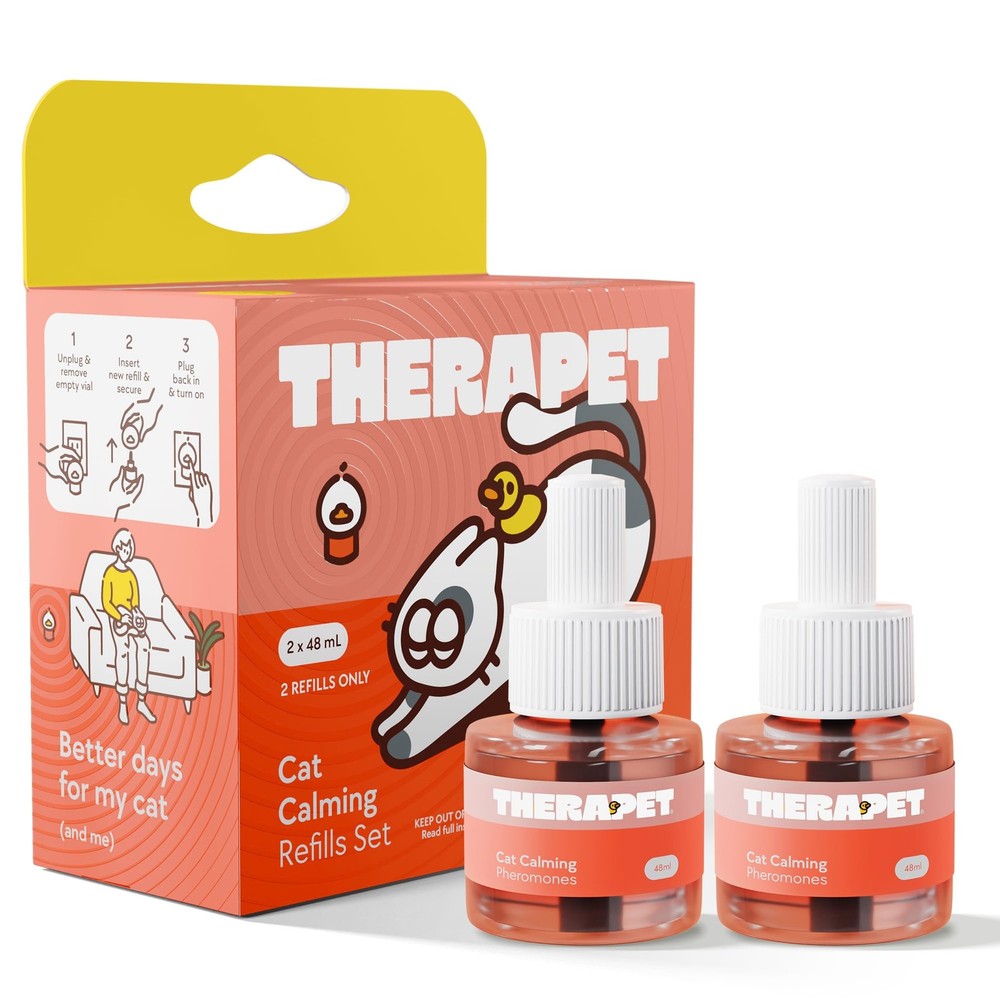 TherapetMD Cat Calming Diffuser Refill Kit (2-Pack, 60-Day Supply) – Cat...