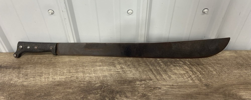 Vintage Village Blacksmith Machete 27" Blade Screws Replace In Handle